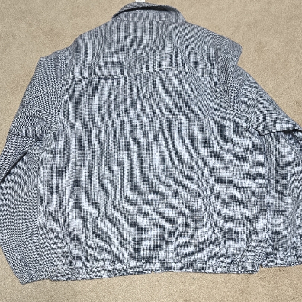 J. Crew Men's Navy Checkered Lightweight Jacket - Picture 7 of 16
